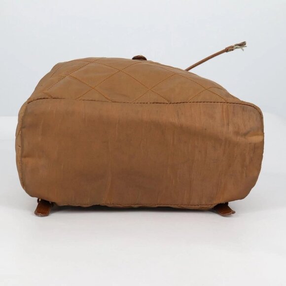 PRADA Backpack Nylon Brown Gold Auth yk18648 main image 4